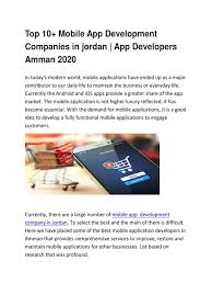 Top mobile app development companies list for 2021 is here if you are looking to hire the best mobile app developers for native or hybrid application services provided by dot com infoway: Top 10 Mobile App Development Companies In Jordan App Developers Amman 2020 Mobile App Application Software