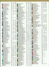 42 Paradigmatic Cross Stitch Color Chart Threads