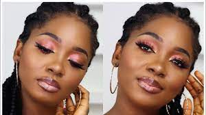 pink eyeshadow tutorial for black women