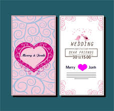 wedding card template with s birds