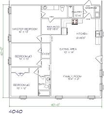 40x40 Floor Plans Metal House Plans