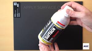 silicone cleaning on acid etched glass