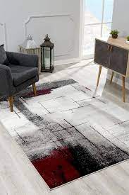olefin grey indoor abstract area rug