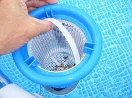 The simplest way to hide your pool pump and filter is to put up a small wall or screen to block the view, and the noise from the pump. Swimming Pool Cleaning Info Tools And Equipment Homemade Swimming Pools Swimming Pool Filters Pool Filters