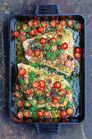 terranean style baked grouper with