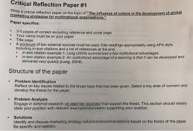 critical reflection paper 1 te a