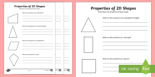 properties of 2d shapes activity
