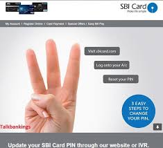how to reset sbi cards pin