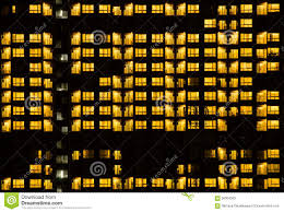 Warm Night Light Building Pattern Stock Image Image Of