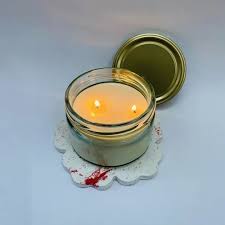 white two wick opal soy wax jar candle