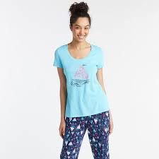 Short Sleeve Pajama Set In Multi Sail Print