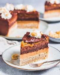For a vegan 'buttercream' frosting i mixed together 1/4 cup softened margerine, 1/2 tsp vanilla, 1 1/2 cups powdered sugar, and about half a tablespoon soymilk or enough to make the consistensy spreadable. Snickers Torte Vegan Proteinreich Ohne Industriezucker Kalorienarm