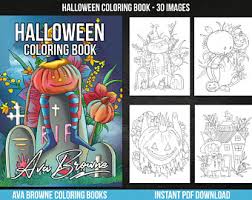 More than 5.000 printable coloring sheets. Spooky Colouring Etsy