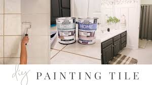 how to paint floor tile diy bathroom