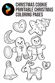 Gingerbread man doodle coloring book page for christmas. 5 Best Christmas Cookie Printable Christmas Coloring Pages Printablee Com