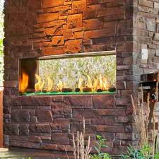 Gas Burning Fireplace Outdoor See