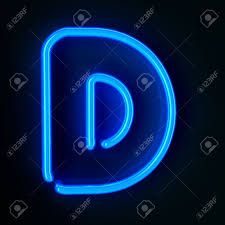 Highly Detailed Neon Sign With The Letter D
