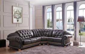 Esf Apolo Faux Leather Sectional Sofa