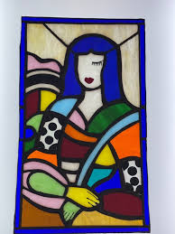 Mona Lisa Stained Glass Pop Art 3d