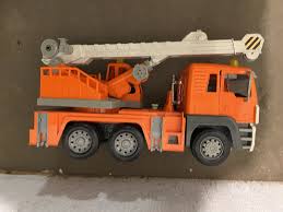 bruder orange crane truck 18 long man