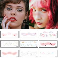 womens tattoos face stickers eye makeup