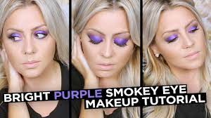 bright purple smokey eye makeup