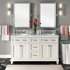 A pair of generous mirrors reflect the spectacular city views while capturing a bounty of natural light. Casanova 60 Quot Antique Gray Double Sink Vanity By Lanza White Vanity Bathroom Double Sink Vanity Double Bathroom Vanity