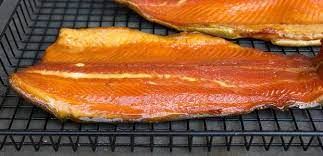 smoked rainbow trout fish smoked in