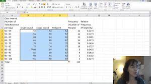 relative frequency histogram in excel