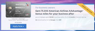 citi american airlines 75 000 miles