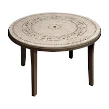 grosfillex 46 round resin table ivy