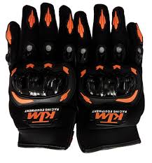Leebo Ktm Gloves For Ktm Rc 390 Orange With Black Colour Xl