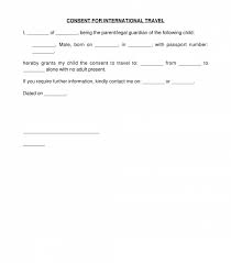 travel consent letter sle template
