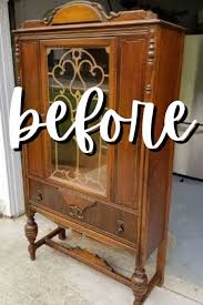 Antique China Hutch Makeover Step By Step