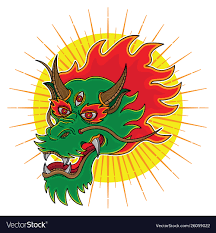 Design Dragon Head Traditional Tattoo