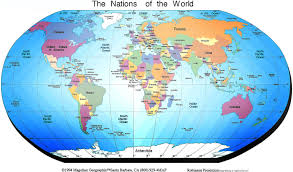 world map political enlarge view