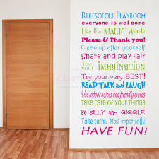 Colourful Playroom Rule Wall Sticker