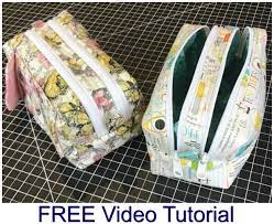 two zipper boxy bag free sewing pattern