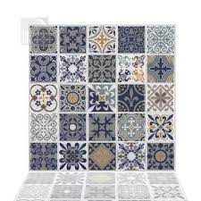 Others will allow you to arrange separate sets of tiles on the sticky surface in whatever way you see fit. Tic Tac Tiles Moroccan Rano 10 In W X 10 In H Peel And Stick Decorative Mosaic Wall Tile Backsplash 10 Tiles Hd Sjw03 10 The Home Depot