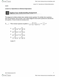 Math1114 Lecture Notes Winter 2017