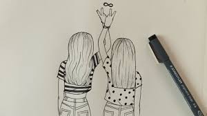to draw best friends f easy step