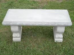 cement bench straight patio bench