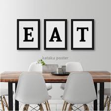 Jual Set Poster Eat Sign Putih Dekorasi