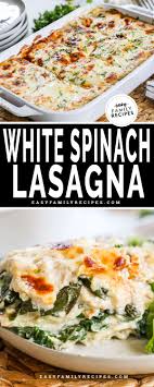 white lasagna with spinach easy