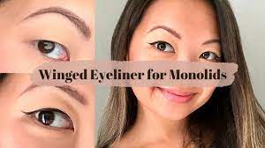 how to winged eyeliner on monolids and
