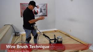 hardwood floor wire brush technique