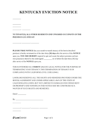 free cky eviction notice forms