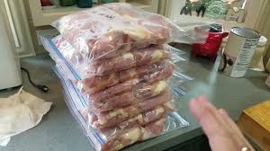 meat stacking for freezer organization