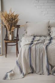 French Style Linen Bedspread In Various