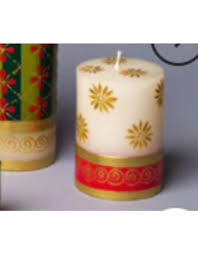 christmas pillar candle 3 x4